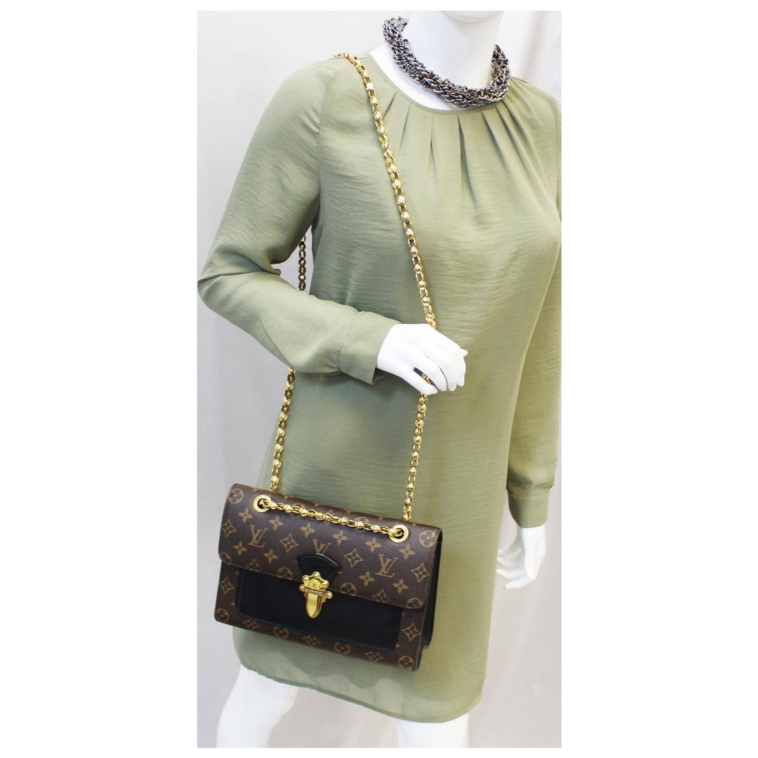 LOUIS VUITTON Victoire Monogram Canvas Shoulder Crossbody Bag Noir