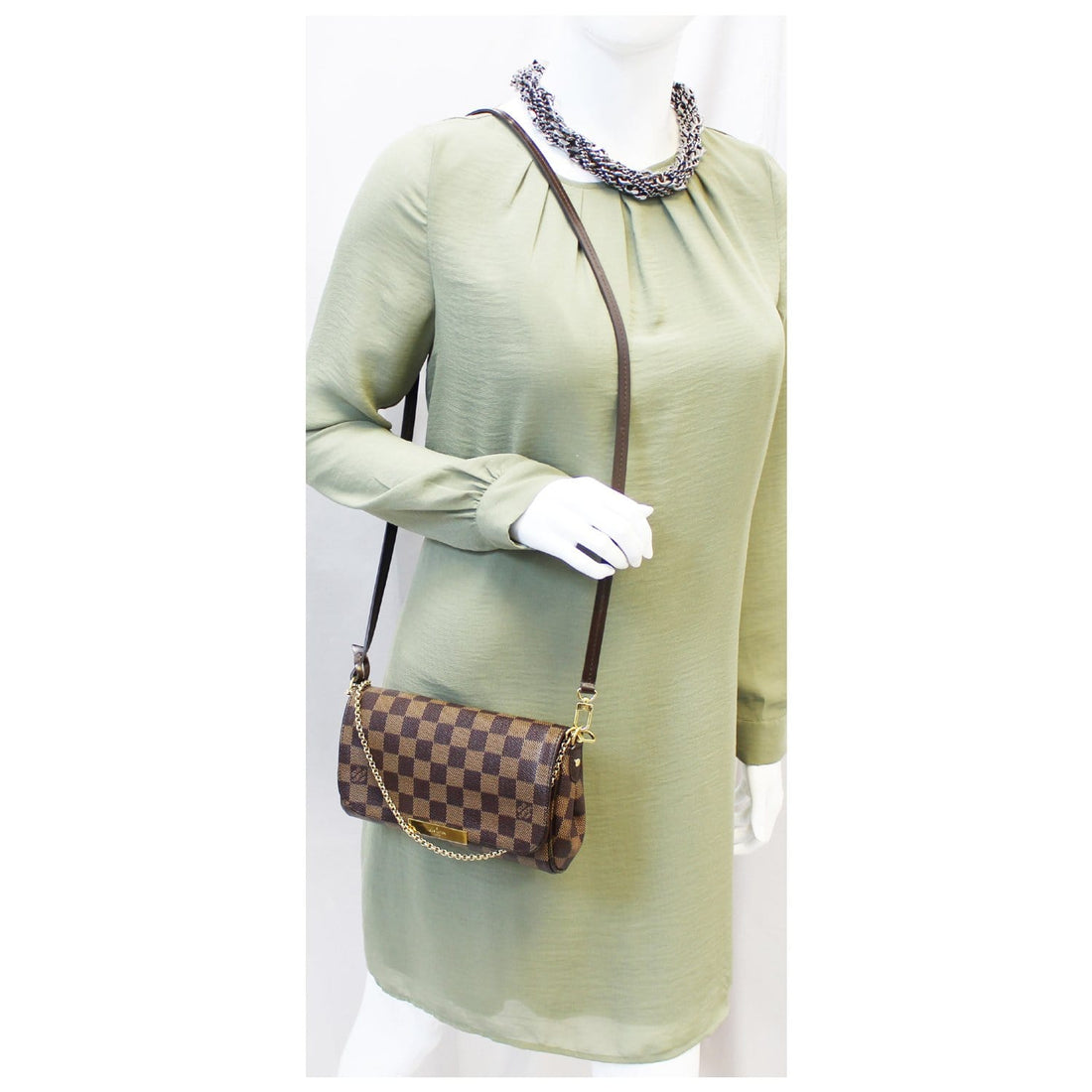 LOUIS VUITTON Favorite PM Damier Ebene Shoulder Crossbody Bag
