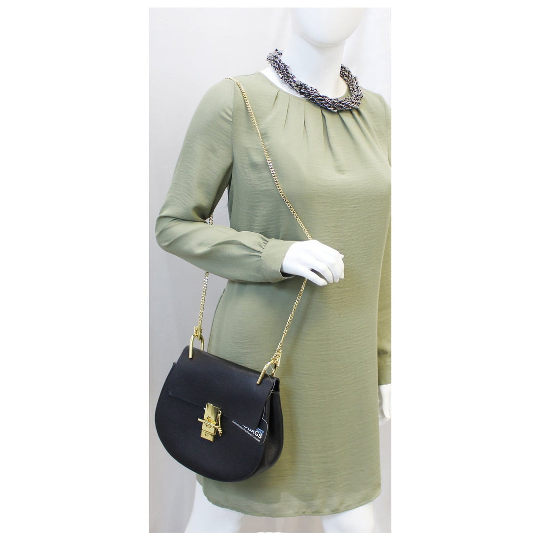 CHLOE Drew Mini Black Leather Crossbody Bag