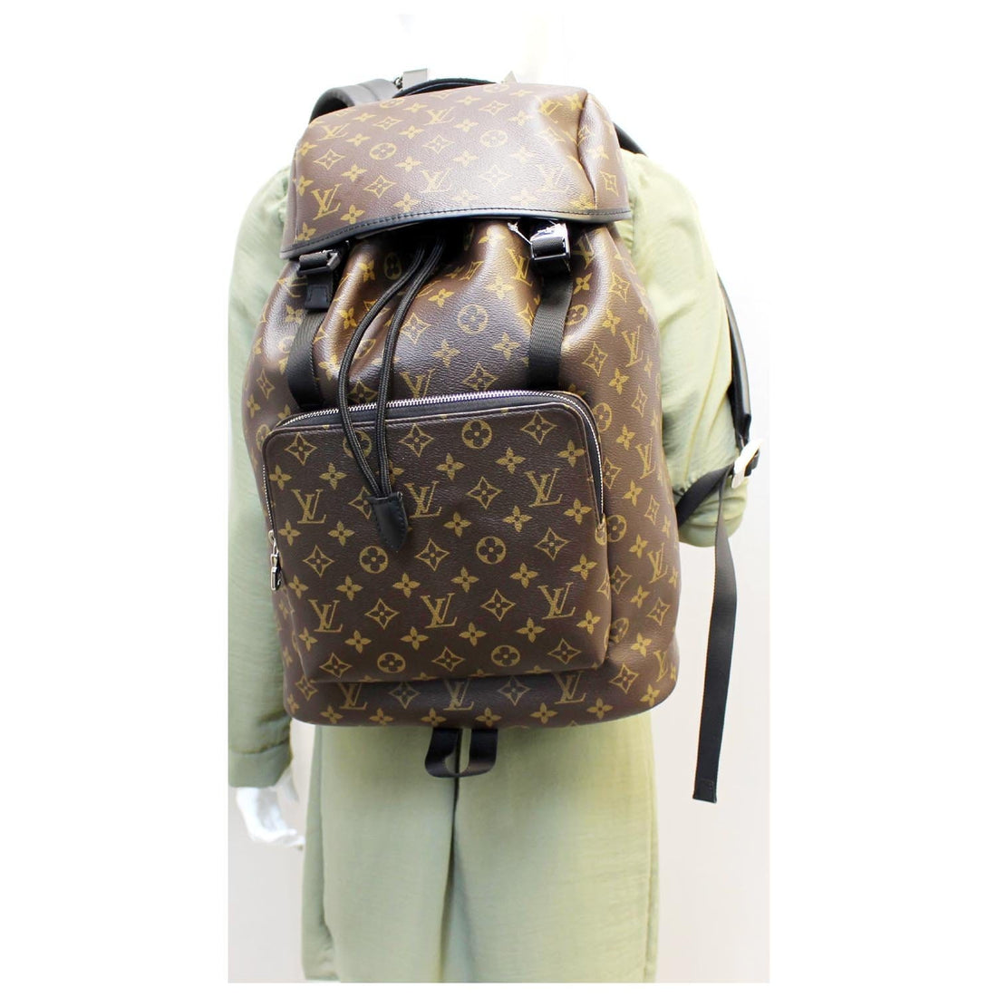 LOUIS VUITTON Zack Monogram Macassar Canvas Backpack Bag