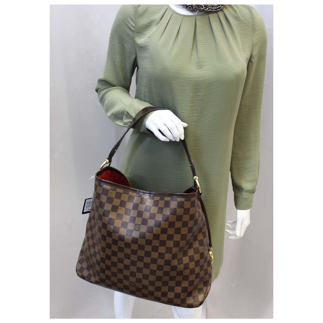 LOUIS VUITTON Delightful MM NM Damier Ebene Hobo Shoulder Bag