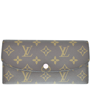 LOUIS VUITTON Emilie Monogram Canvas Wallet Rose Ballerine