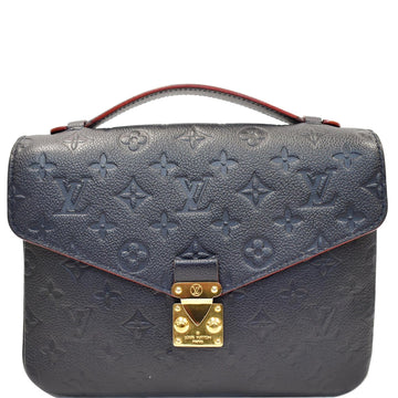 LOUIS VUITTON Metis Pochette Empreinte Leather Crossbody Bag Blue