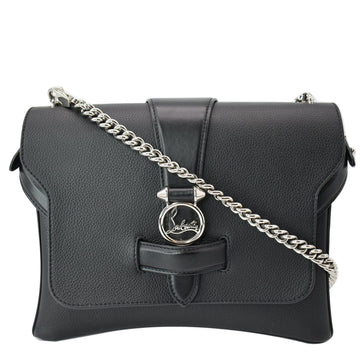 CHRISTIAN LOUBOUTIN Pebbled Small Rubylou Shoulder Bag Black