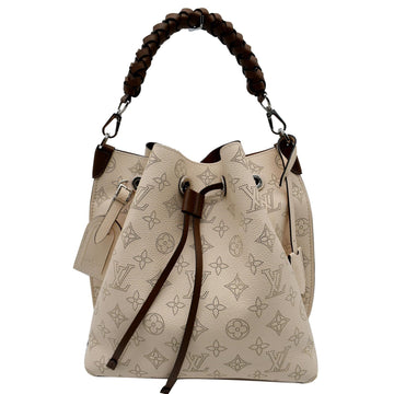 LOUIS VUITTON Muria Mahina Perforated Leather Shoulder Bag Cream - 10% OFF