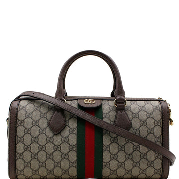 GUCCI Ophidia GG Canvas Medium Top Handle Shoulder Bag Beige 524532