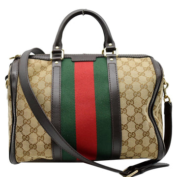 GUCCI  Web  GG Boston Satchel Bag Beige 247205