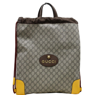 GUCCI Neo  Drawstring GG Supreme Canvas Backpack Bag Beige 473872 - 10% OFF