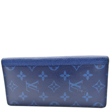 LOUIS VUITTON Brazza Monogram Canvas Bifold Wallet Blue