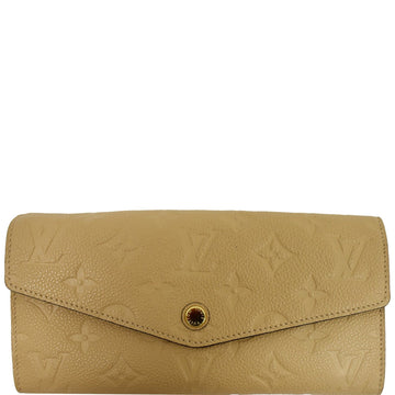 LOUIS VUITTON Curie Monogram Empreinte Leather Wallet Bronze