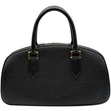 LOUIS VUITTON Jasmine Epi Leather Satchel Bag Black