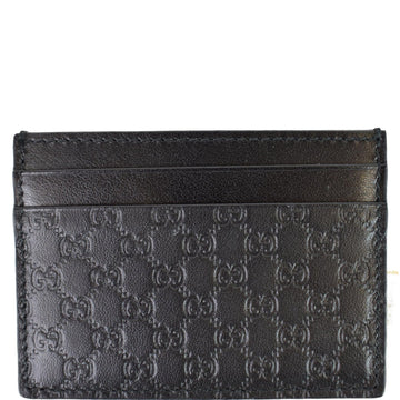 GUCCI Microguccissima Card Case Black 476010