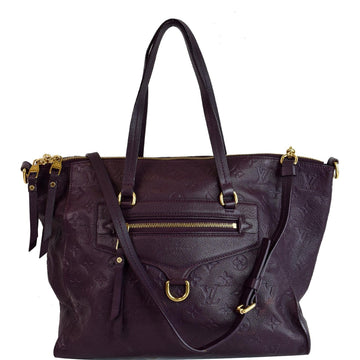 LOUIS VUITTON Lumine PM Monogram Empreinte Leather Shoulder Bag Plum