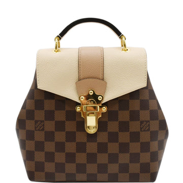 LOUIS VUITTON Clapton Damier Ebene Backpack Bag Creme Beige