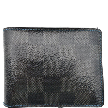 Louis Vuitton Slender Damier Graphite Canvas Wallet Blue