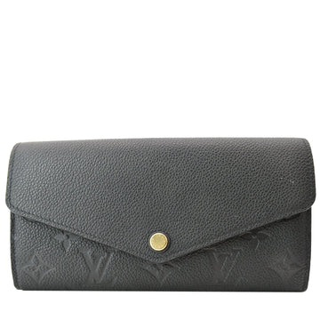 LOUIS VUITTON Sarah Monogram Empreinte Leather Wallet Black