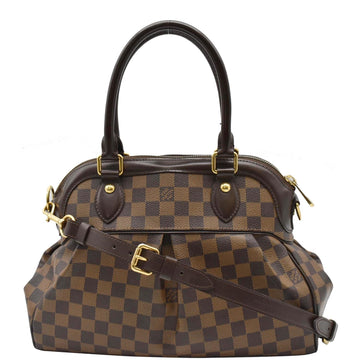LOUIS VUITTON Trevi PM Damier Ebene Shoulder Bag Brown