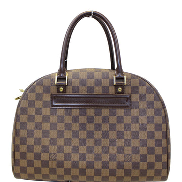 LOUIS VUITTON Nolita Damier Ebene Satchel Bag Brown