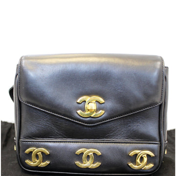 CHANEL  Logo Plaque Bum Bag Black