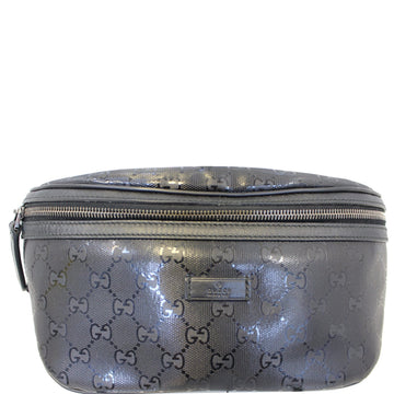 GUCCI GG Imprime Monogram Waist Bum Bag Black 233269