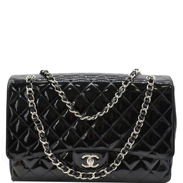 CHANEL Classic Maxi Single Flap Quilted New 1:1 Rep Leather Shoulder Bag Black
