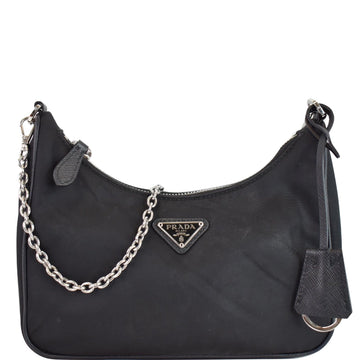 PRADA Re-Edition 2005 Nylon Shoulder Bag Black