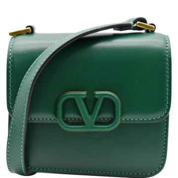 VALENTINO Garavani Vsling Micro Leather Shoulder Bag Green