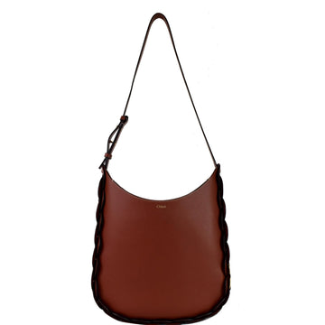 CHLOE Darryl large Grain Leather Hobo/Shoulder Bag Brown