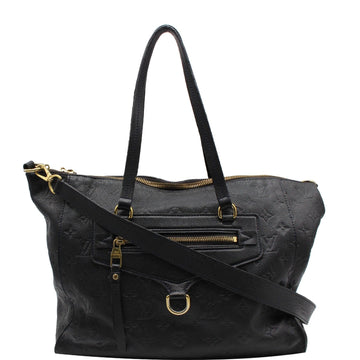 LOUIS VUITTON Lumine PM Monogram Empreinte Leather Shoulder Bag Black