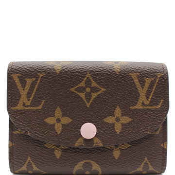 LOUIS VUITTON Rosalie Monogram Canvas Coin Purse Rose Ballerine