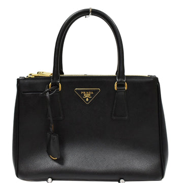 PRADA Galleria Small Saffiano Leather Tote Bag Black