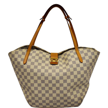 LOUIS VUITTON Salina PM Damier Azur Shoulder Bag White