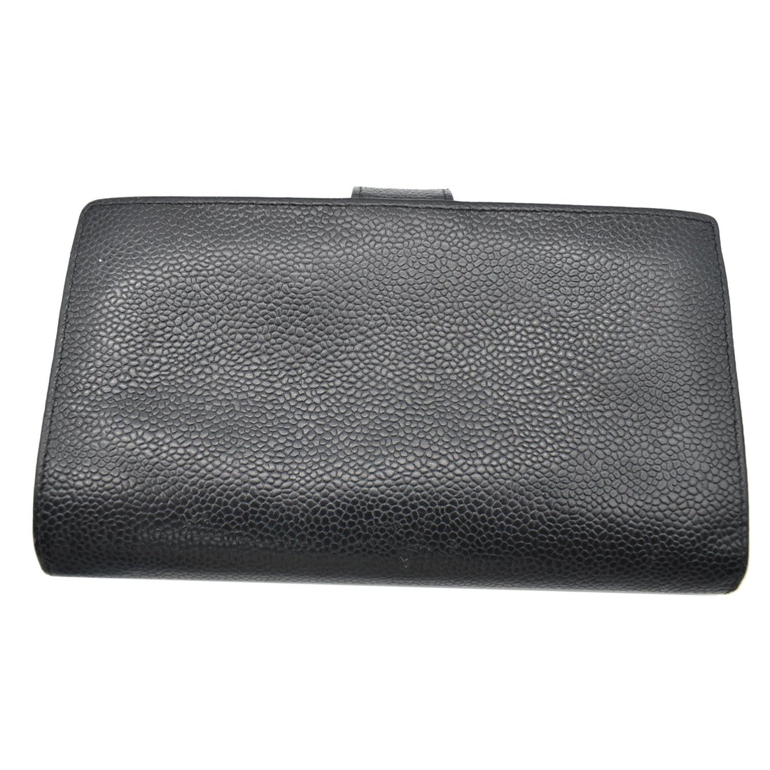 CHANEL  CC Caviar Leather Bifold Wallet Black