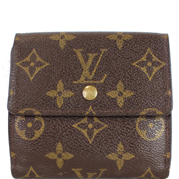 LOUIS VUITTON Monogram Canvas Elise Bifold Wallet Brown