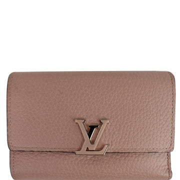 LOUIS VUITTON Capucines Taurillon Compact Leather Wallet Magnolia - Last Call