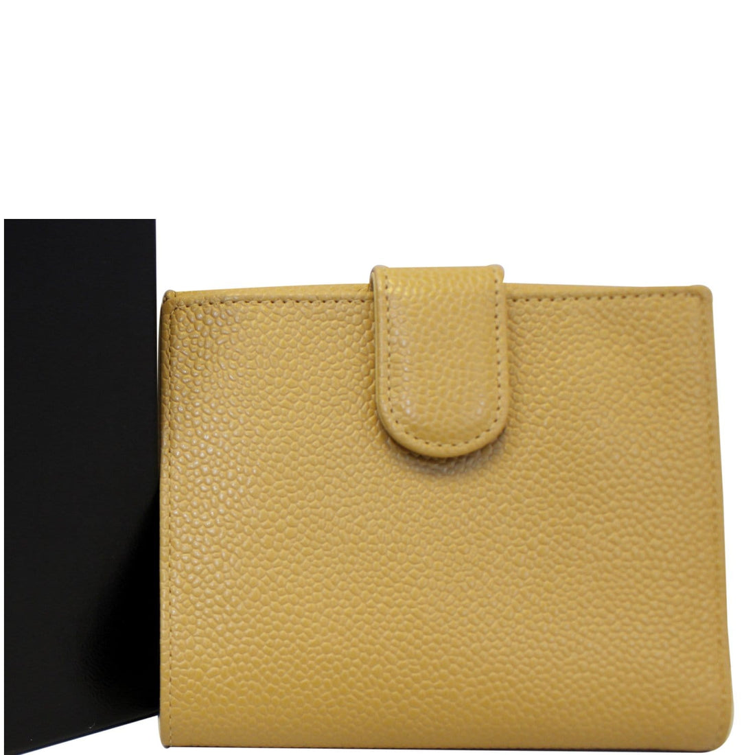 CHANEL Caviar Leather Leather Bifold Wallet