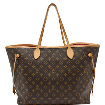 LOUIS VUITTON Neverfull GM Monogram Canvas Tote Bag Brown
