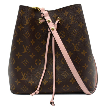 LOUIS VUITTON Neonoe MM Damier Ebene Crossbody Bag Rose