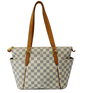 LOUIS VUITTON Totally PM Damier Azur Shoulder Bag White
