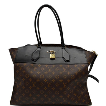 LOUIS VUITTON City Steamer XXL Leather Shoulder Bag Brown