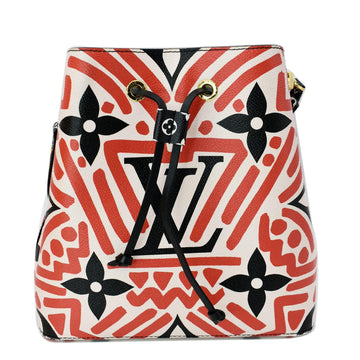 LOUIS VUITTON Crafty NeoNoe MM Monogram Canvas Shoulder Bag Red