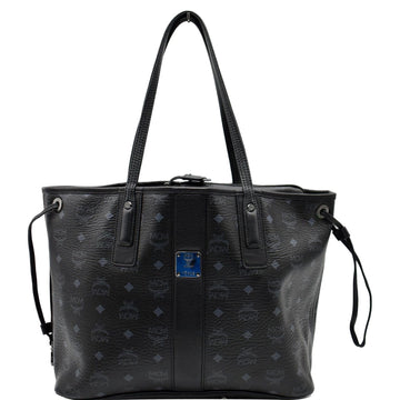 MCM Liz Visetos Reversible Shopper Tote Bag Black