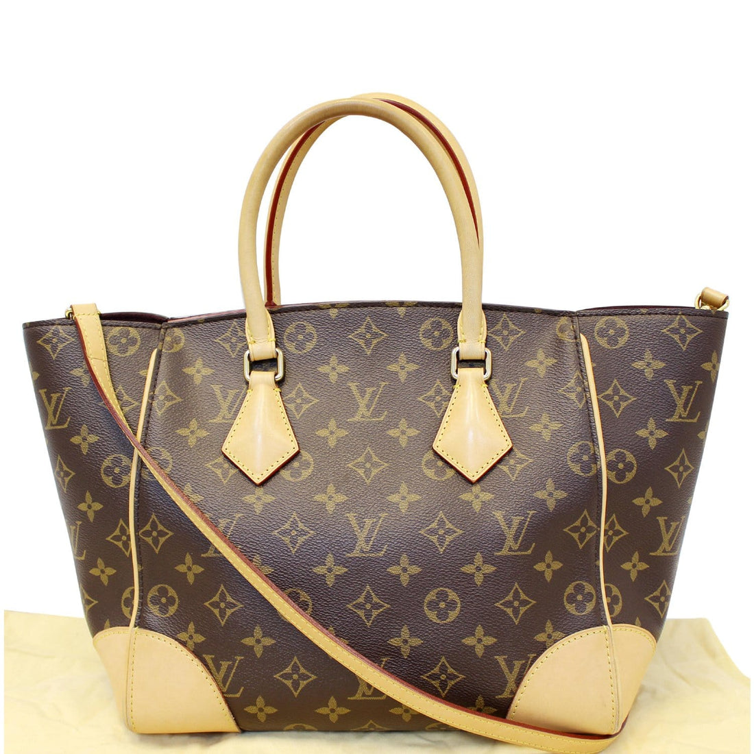 LOUIS VUITTON Phenix Monogram Canvas Shoulder Handbag Brown