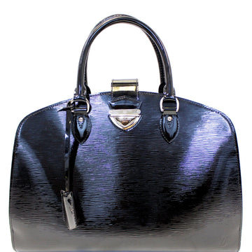 LOUIS VUITTON Black Epi Leather Pont-Neuf GM Satchel Bag