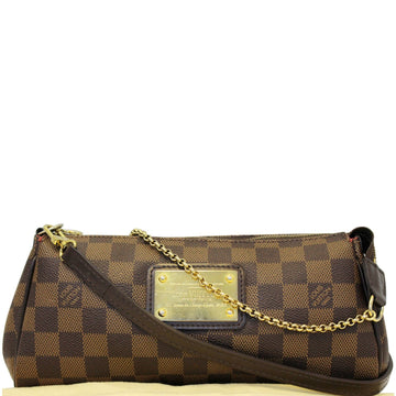 LOUIS VUITTON Pochette Eva Damier Ebene Shoulder Crossbody Bag