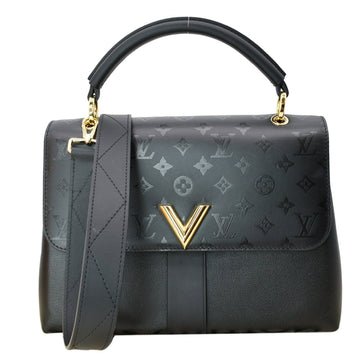 LOUIS VUITTON Very One Handle  Monogram Shoulder Bag Black