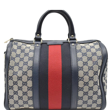 GUCCI  Web  GG Boston Bag Blue 247205