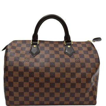 LOUIS VUITTON Speedy 30 Damier Ebene Shoulder Bag Brown