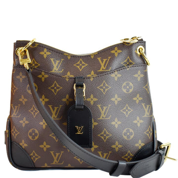 LOUIS VUITTON Odeon PM NM Monogram Canvas Shoulder Bag Black/Brown