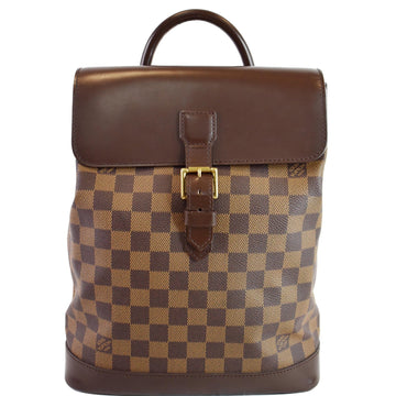 LOUIS VUITTON Soho Damier Ebene Backpack Bag Brown